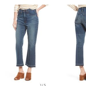 Madewell retro crop bootcut jeans EUC